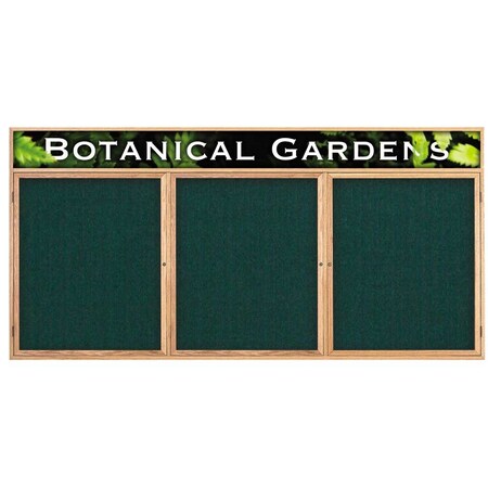 United Visual Products Single Door Enclosed EZ Tack Board, 18"x24", Walnut/White UV100EZ-WHITE-WALNUT